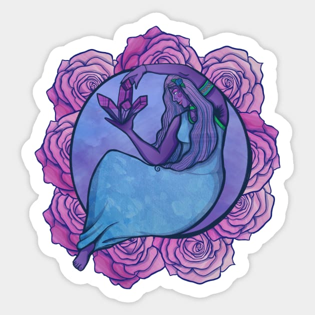 Moon Goddess Sticker by bubbsnugg